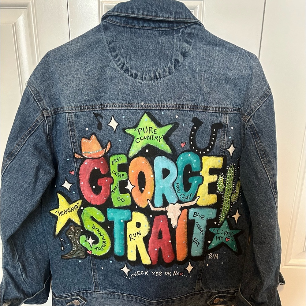 Custom Order George Strait Jean jacket - Picture 3 of 6